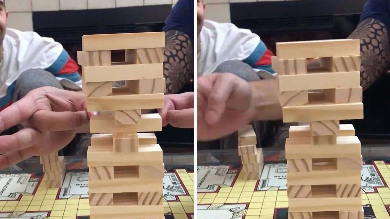 Как играть в дженгу с 4 кубиками