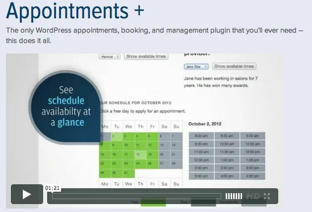 Booking wordpress. Easy booking. как выглядит booking press - плагин календаря.