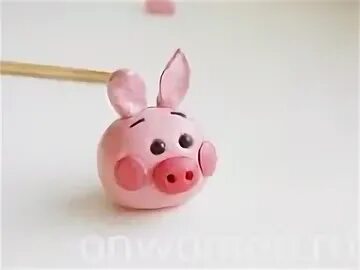 Пятачок из пластилина
