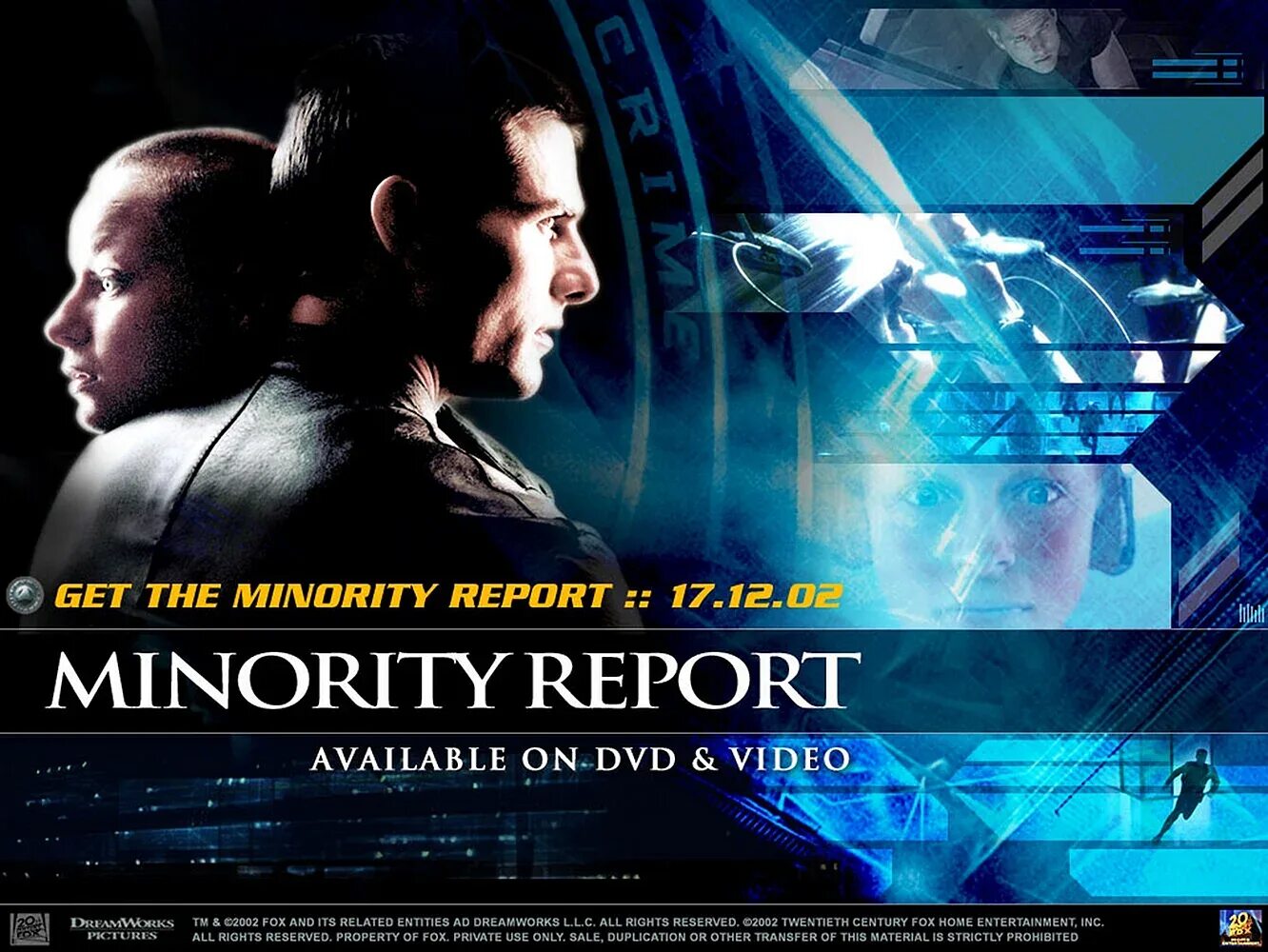 Minority Report 2002. Особое мнение. Особое мнение Постер.