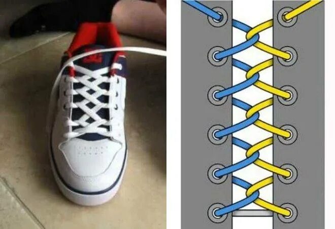 Как можно завязать шнурки на кроссовках