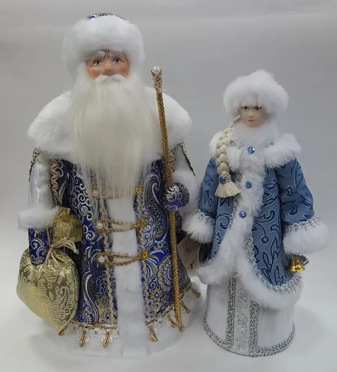 р/д "дед мороз и снегурочка" 50см 10шт/уп. костюм деда мороза и снегурки. дед мороз и снегурочка костюмы. фигурка дед мороз и снегурка. снегурочка под ёлку.