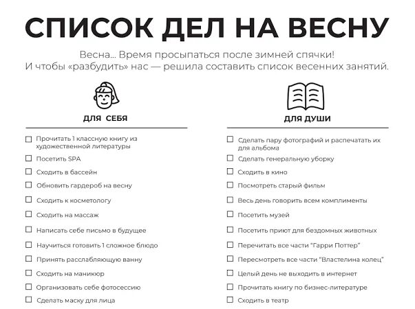 Почему список дел. Список дел на весну. весенний список дел. чек лист весенних дел. список дел список.