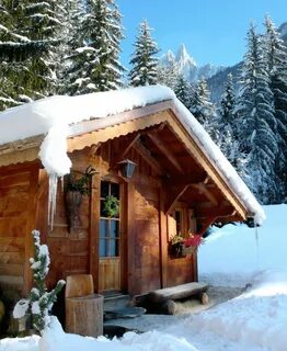 Chamonix chalet and garden photos in Winter.