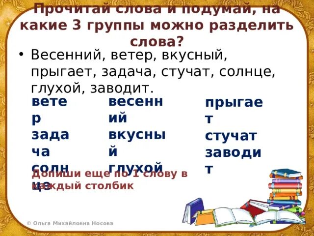 Разбейте на группы слова. На какие группы можно разделить слова. На какие 3 группы можно разделить слова. Разделить слова на 3 группы. Прочитайте разделите слово на 3 группы.