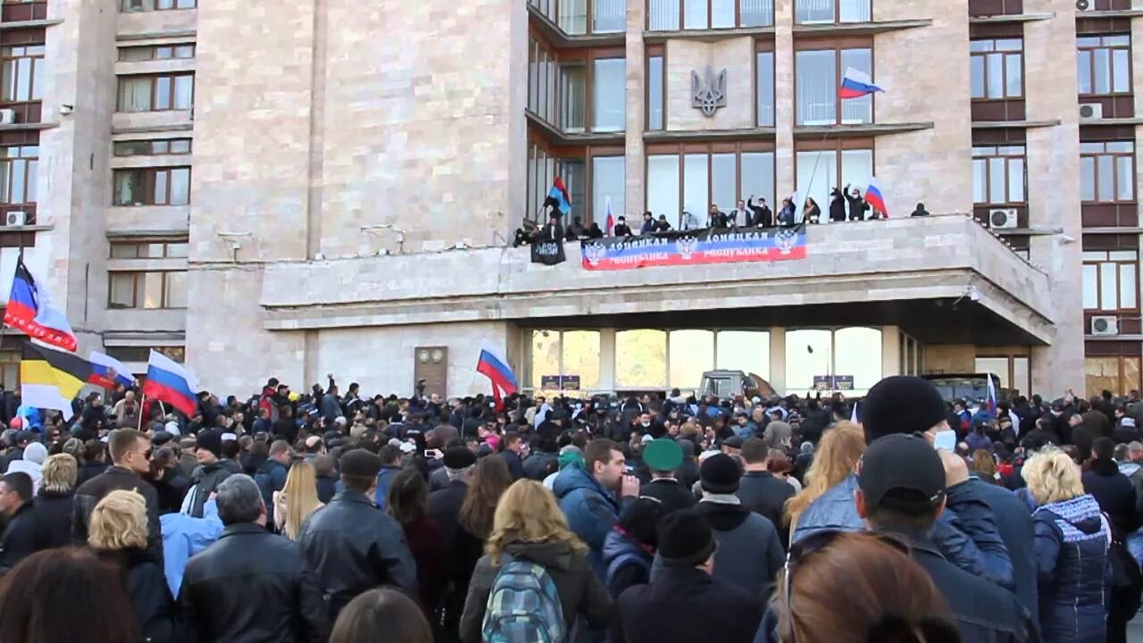 23 апреля 2014. Донецкая народная Республика 2014 ОГА. Донецк 7 апреля 2014 митинг. ОГА Донецк ДНР. ОГА Луганск СБУ.