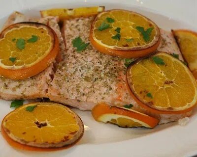 Засолить форель с апельсинами
