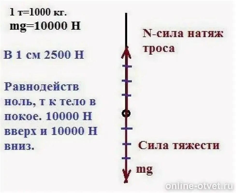 На тросе висит груз массой 1 т изобразите силы. Силы действующие на висящий груз. На тросе висит груз массой 1 т изобразите силы действующие на груз. Изобразите силы в выбранном масштабе.