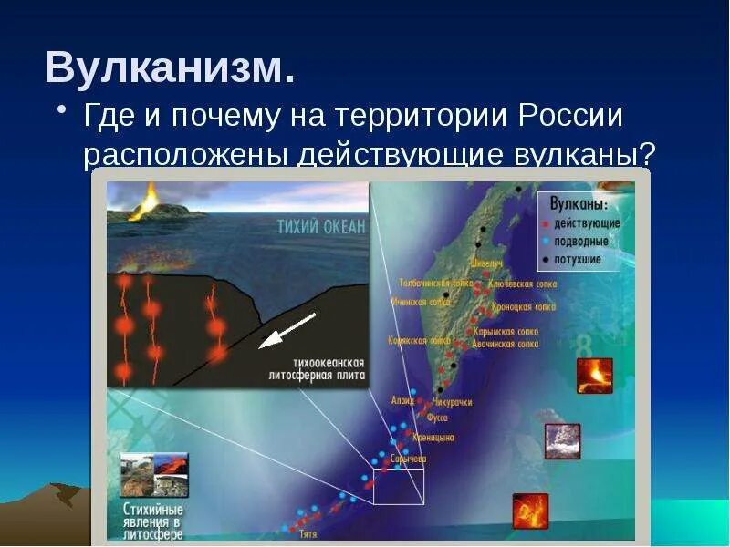 Местоположение вулканов. Вулканы на территории России расположены на. Районы современного вулканизма. Зоны современного вулканизма. Вулканы на территории России на карте.