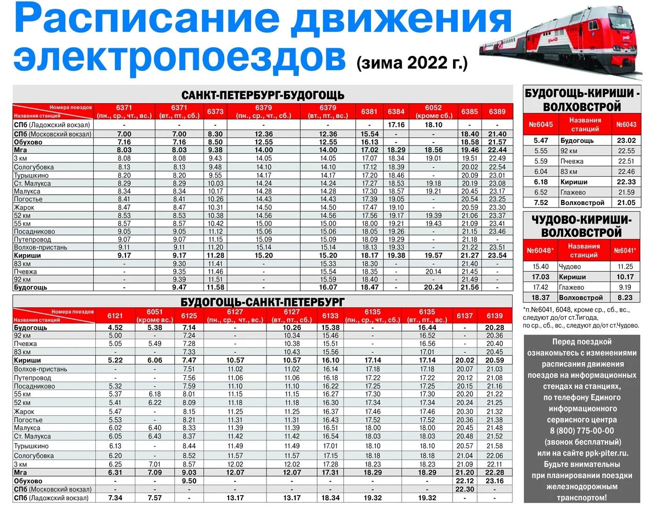 Расписание электричек хвойная