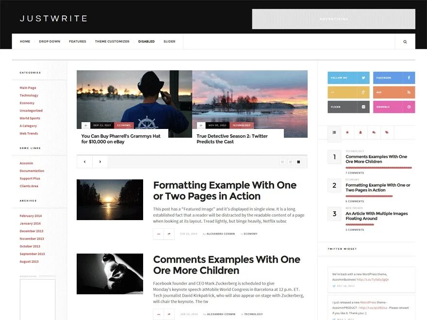 Only new com. WORDPRESS blog example. Blog example. Apple Style WORDPRESS Themes.