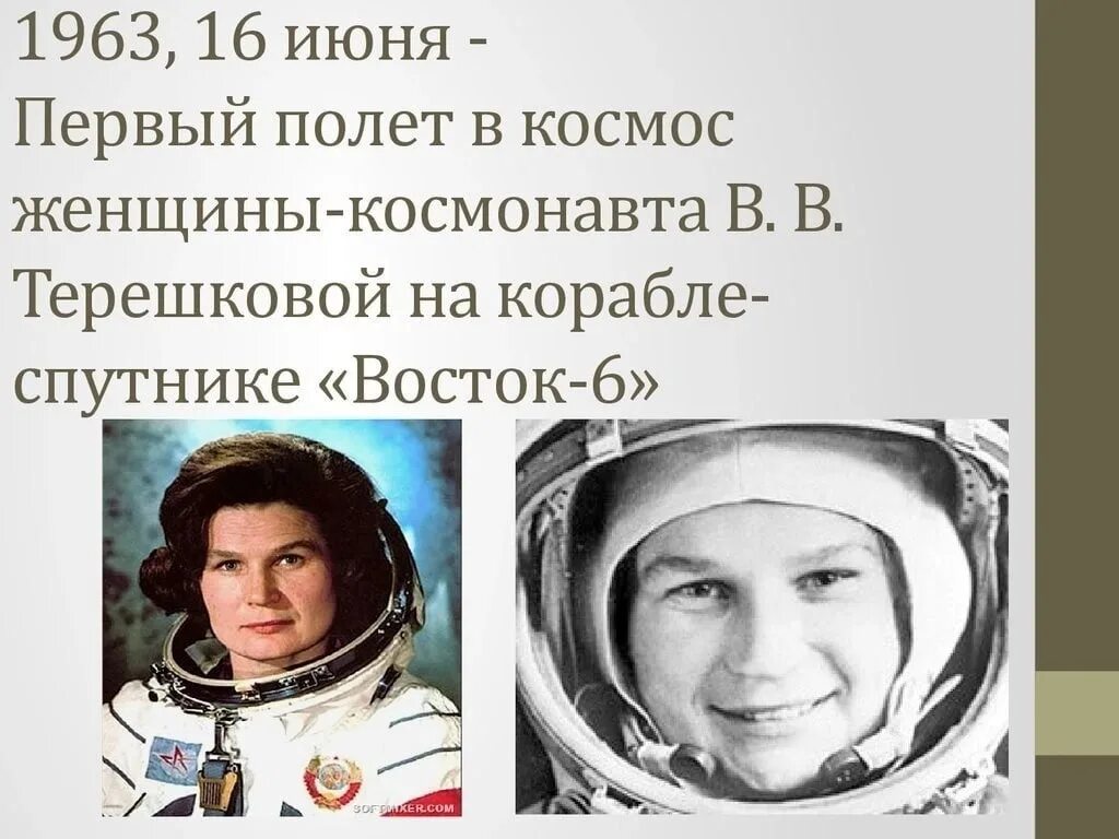 16 июня первая женщина космонавт 1963. Полет первой женщины-Космонавта в. в. Терешковой (1963).