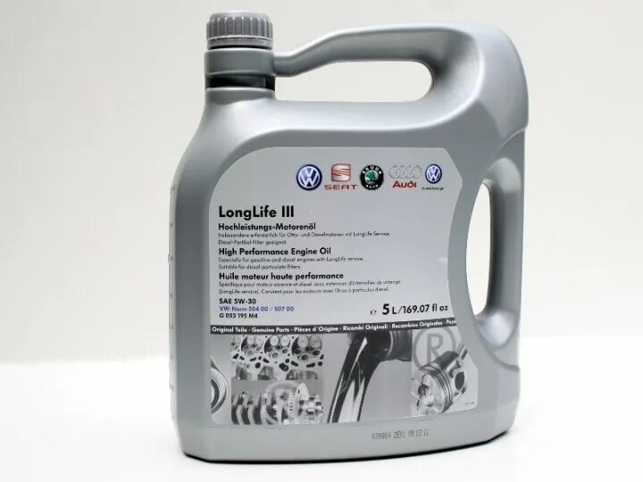 Масло в двигатель 2.0 tfsi. Volkswagen longlife iii 5w-30 5 л. 0w-30 longlife iii skoda 5л. масло ауди 5w-30 longlife 3 дизель. long life 5w-30 vag.