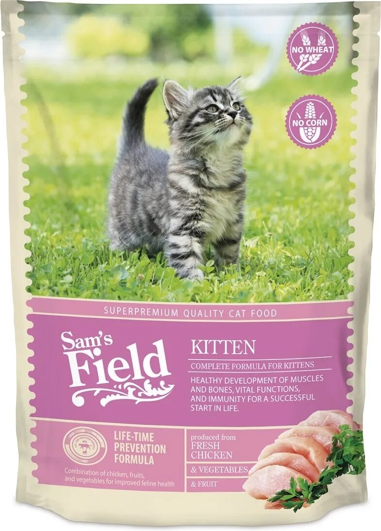 Озон корм для котят. Корм для котят sams field. киттен корм для котят. кошачий корм сэм. sams field корм для собак.