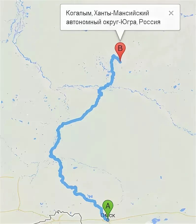 Сургут когалым расстояние