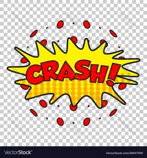 Crash comic sound effects sound bubble speech vector image on VectorStock.