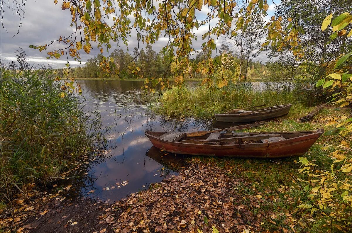 Бережок реки. Осень озеро лодка. Осень река лодка. Лодка на осенней реке. Лодочка ,осенью на речке.