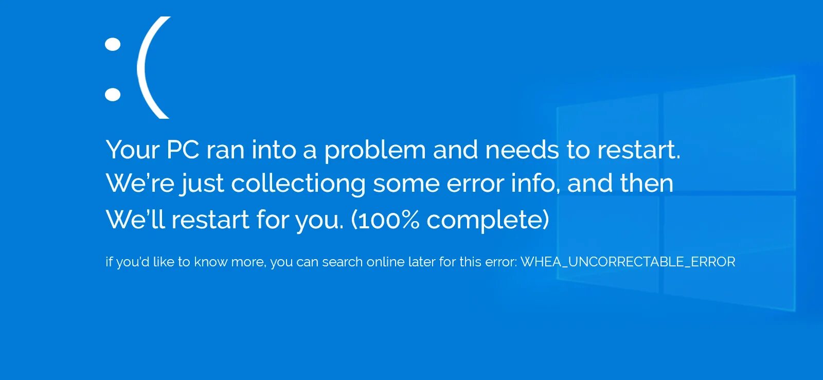 Uncorrectable error. Whea uncorrectable error. синий экран whea_uncorrectable_error windows 10. whea uncorrectable error windows 10 при игре. на вашем пк возникла проблема whea uncorrectable error.