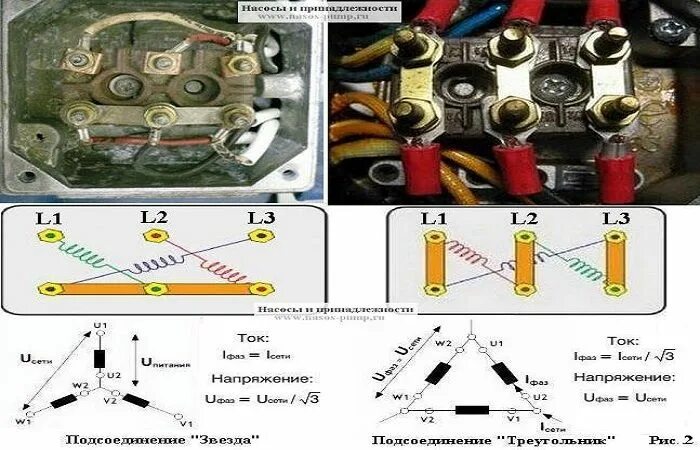 Соединение обмоток трехфазного двигателя звездой и треугольником. Звезда и треугольник на 220. Двигатель звезда треугольник 220 380. Соединение звезда-треугольник в трехфазной. Разница соединений звезда