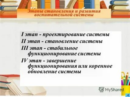 Структура развития воспитательной системы