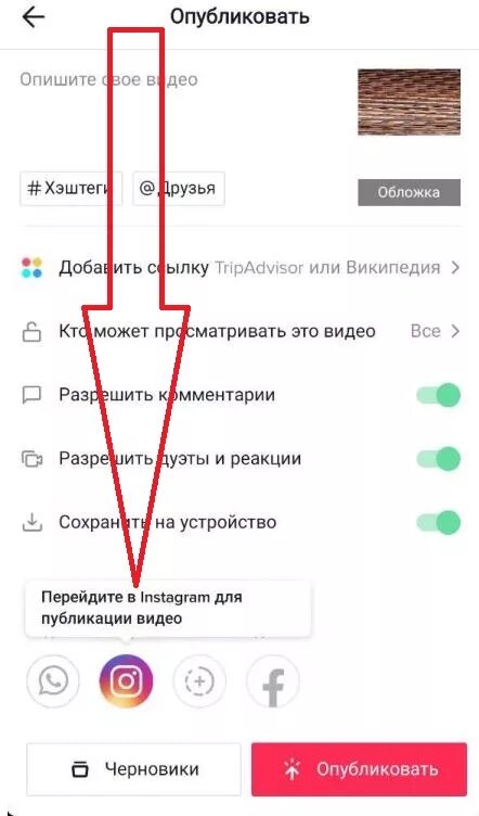 Почему нельзя выложить видео в тик. Как привязать Инстаграм к тик току. Ссылка на тик ток. Тик ток Инстаграмм. Тик ток кнопка опубликовать.