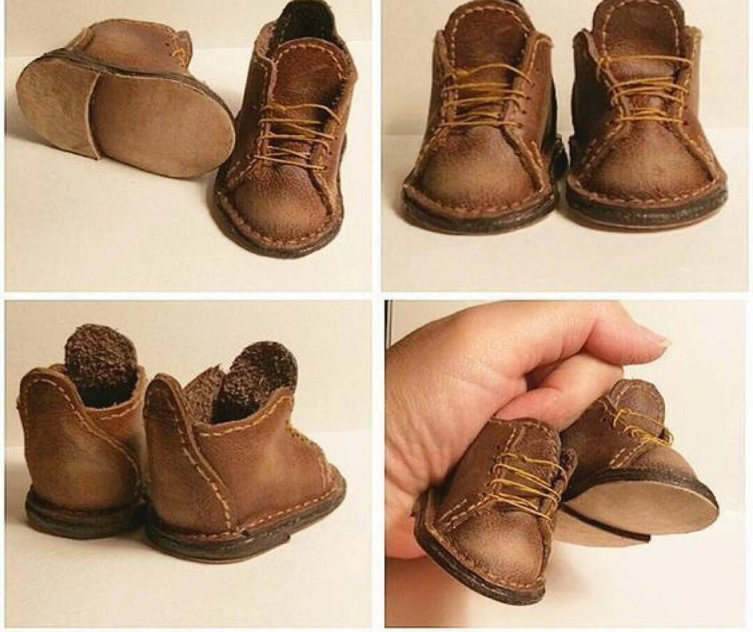 Самодельная обувь. Изготовить ботинки. Кожаная обувь для куклы. Пошив обуви для кукол. Изготовить ботинки.