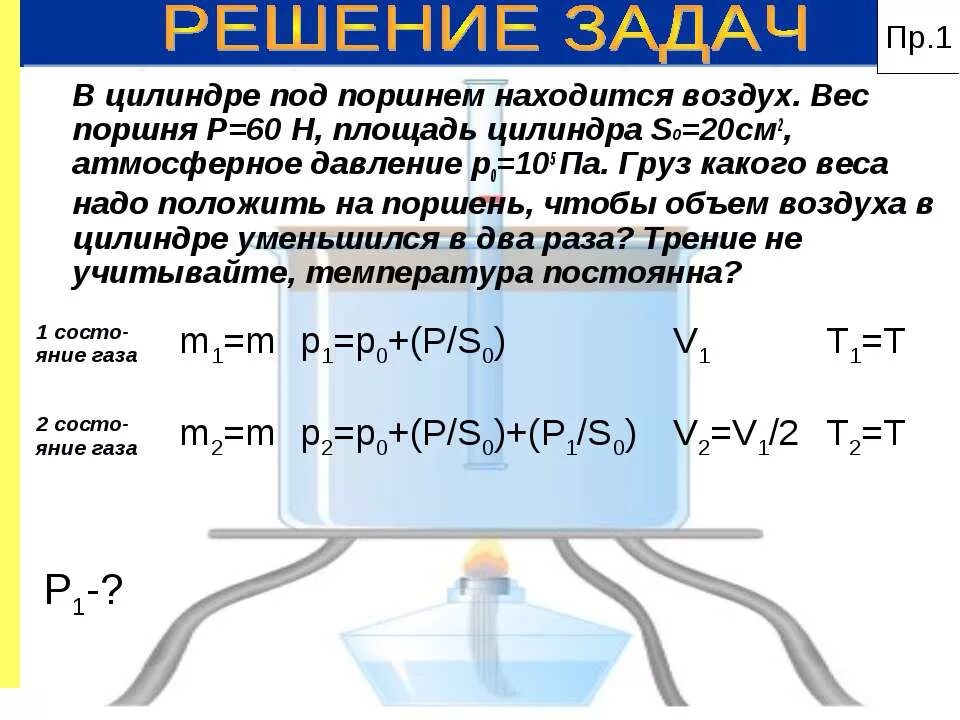 Давление газа под поршнем цилиндра 8 10. Цилиндр под поршнем. решение задач на атмосферное давление. в цилиндре под поршнем находится. давление газа под поршнем цилиндра.