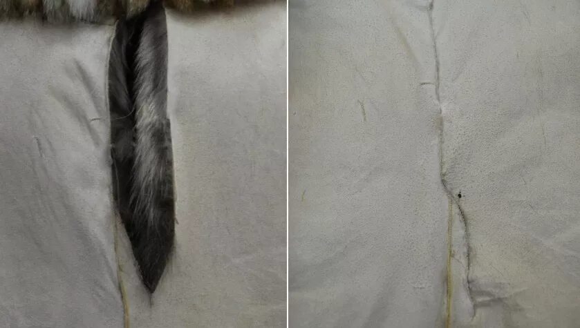 Зашить дырку на шубе. Пришив меховой подкладки. Скорняжный шов для меха вручную. Как зашить норку. Дырка на норковой шубе.