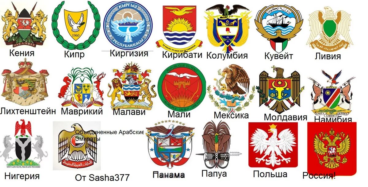 На гербе какой страны изображена. Разные гербы. Гербы других государств.