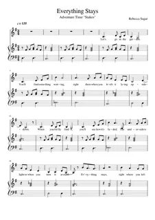 Everything Stays (Adventure Time "Stakes") Sheet music for Piano,...