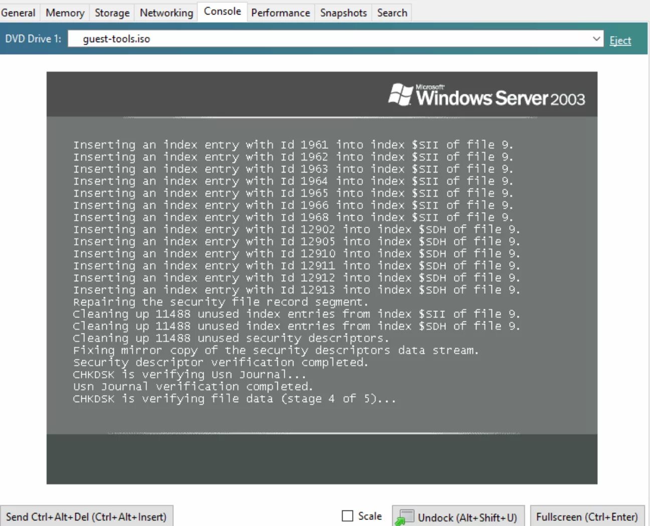 Enter index. Inserting data into the index.