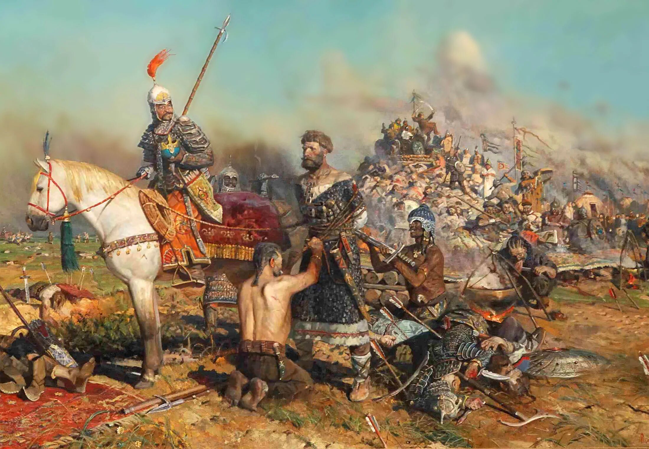 Татаро монгольское иго князья. Битва на Калке. Картины сражений русских воинов.