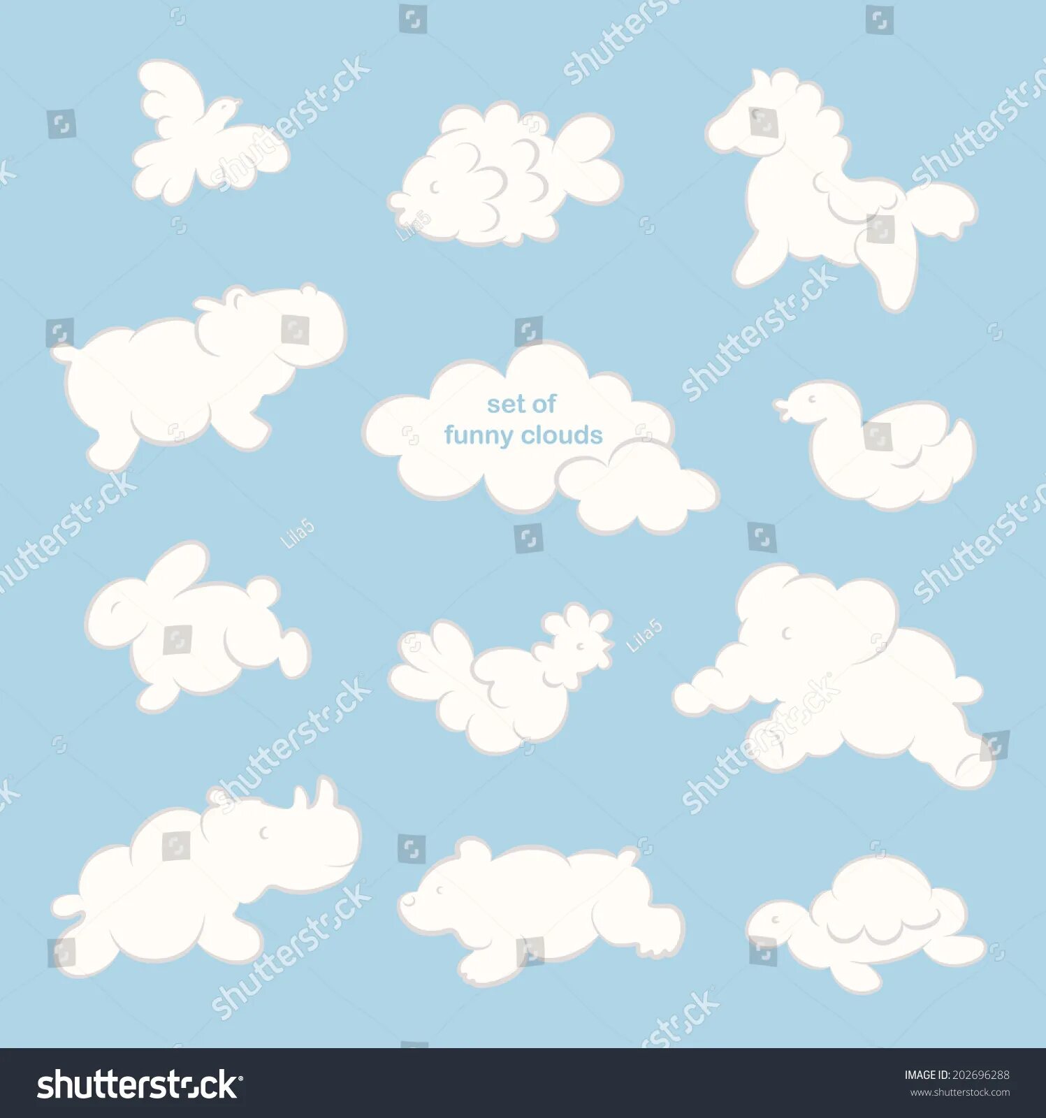 Облачка разной формы. Облака разной формы для детей. Облака рисунки для детей разных форм. Облачко в виде животных. Аппликация живые облака в средней группе