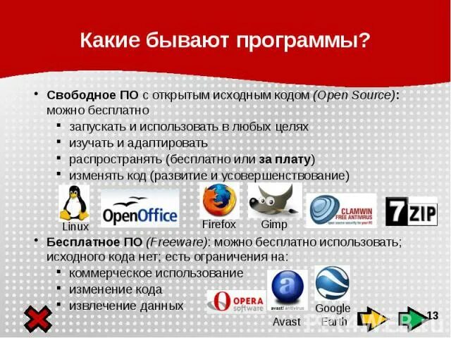 Какого юридического статуса программ не существует. Какие бывают программы в жизни. Какие бывают программы в 8.