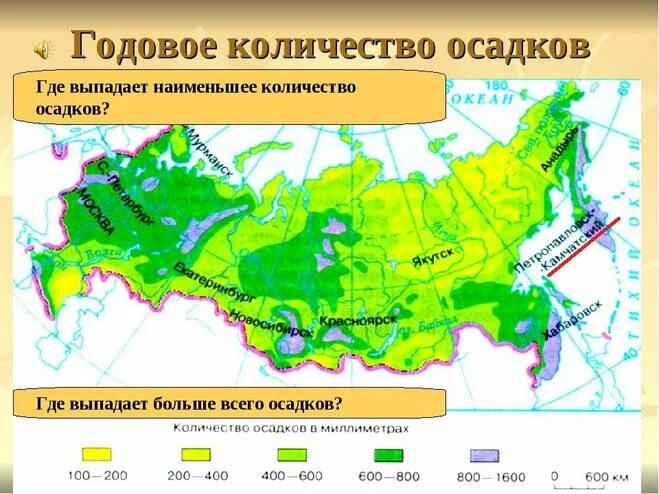 Какое количество атмосферных осадков. Карта россии осадки среднегодовые. кол во осадков. наименьшее количество осадков. карта среднегодового количества осадков россии.