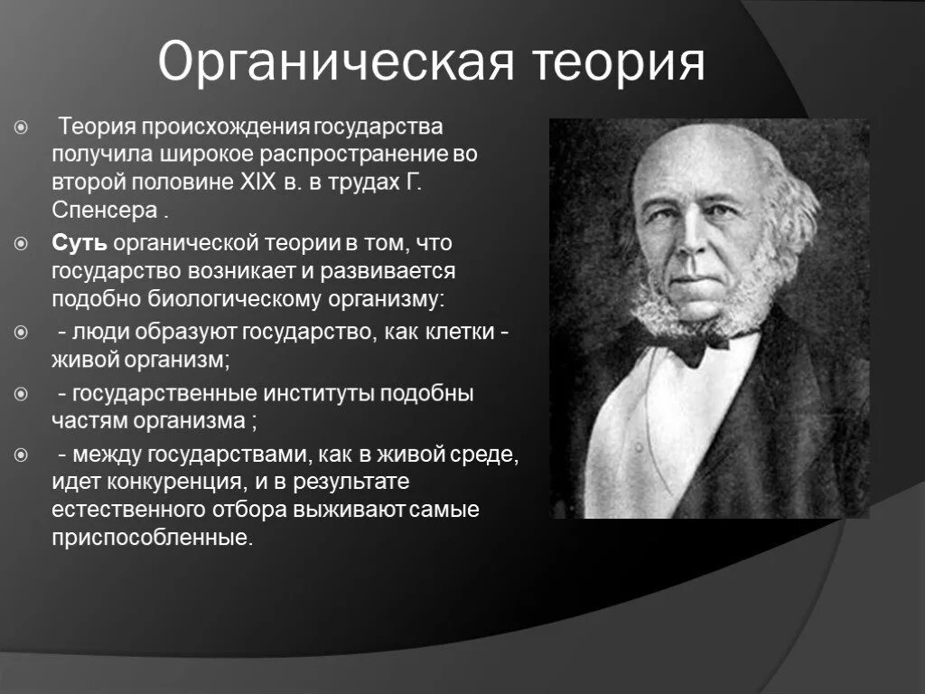 Теория по теме государство. Герберт Спенсер органическая теория. Сущность органической теории происхождения государства. Герберт Спенсер органическая теория кратко. Суть органической теории Герберта Спенсера.