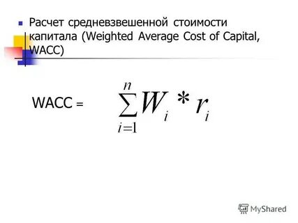 Средневзвешенный метод расчета