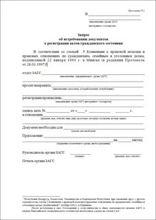 Неправильность записи акта гражданского состояния