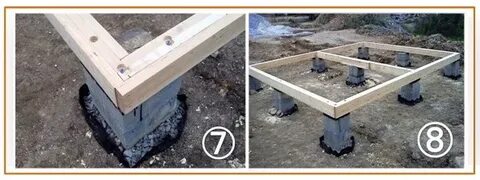 Как выровнять столбчатый фундамент