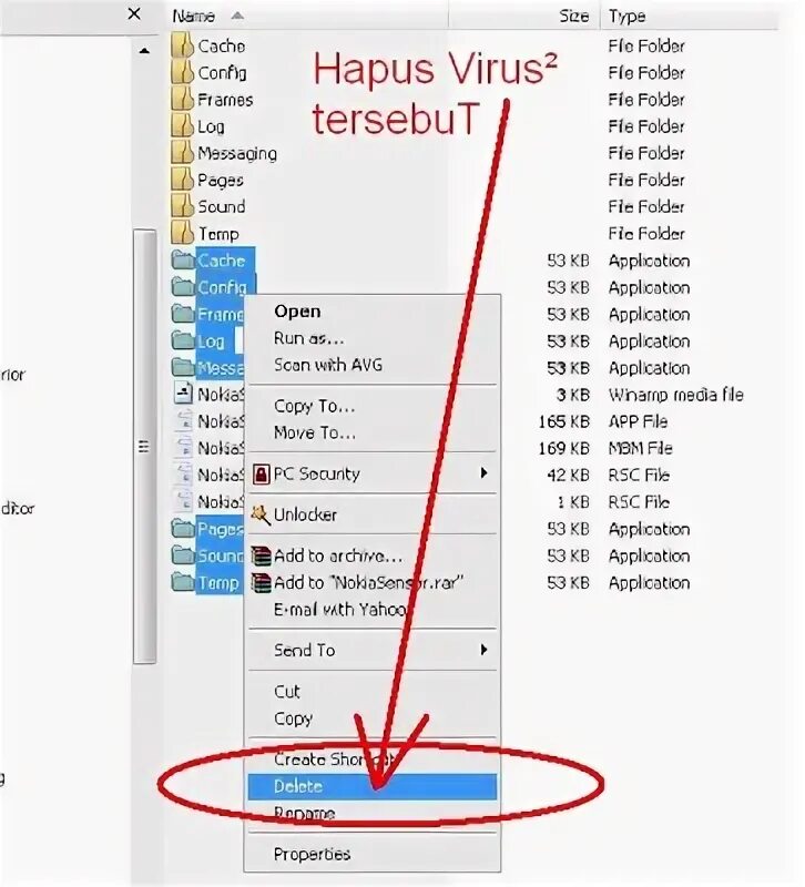 Bad file names. Virus file names.