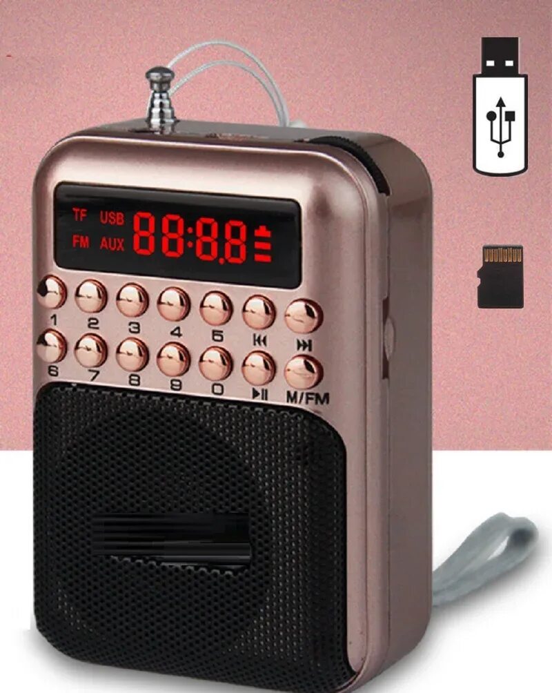 Fm-радио портативный карманный мини-радиоприемник. Карманный радиоприемник ФМ цифровой. Цифровой портативный fm-радиоприемник, tecshnic r-531. TF USB mp3 динамики fm приемник приемники громкоговоритель.