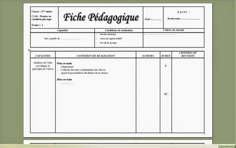 Exemple De Fiche Pedagogique Images and Photos finder.