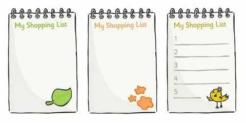 My shopping list