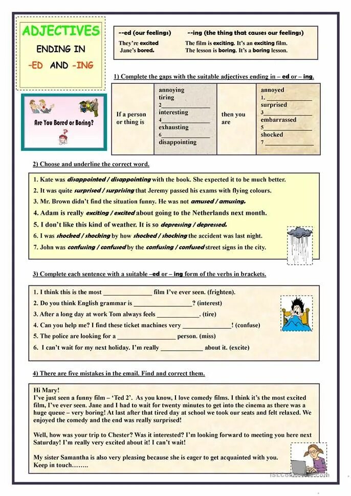 Ed ing exercises. Прилагательные ed ing упражнения. прилагательные ed ing worksheets. ed ing в английском языке упражнения. прилагательные ing ed в английском языке упражнения.
