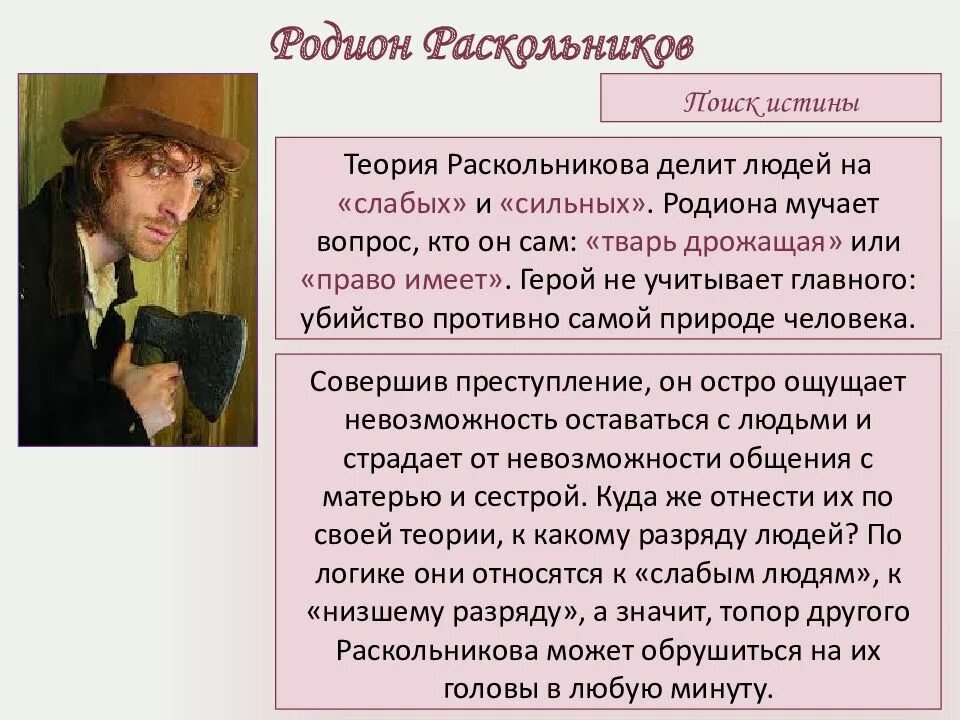 Теория Родиона Раскольникова в романе преступление и наказание.