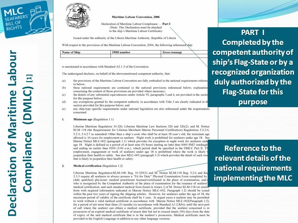 Declaration of must be compatible with. Maritime declaration of health. mlc medical certificate. maritime labour certificate. mlc declaration form.