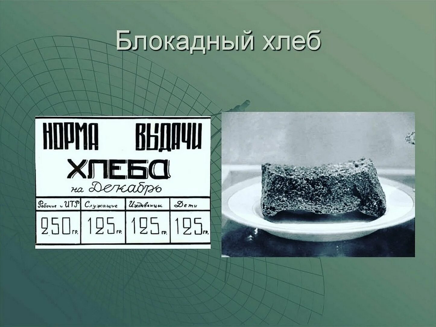 Вкус и цвет хлеба в блокадном ленинграде