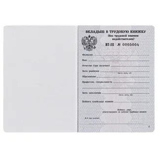 Бланк вкладыш