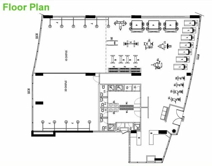 Фитнес центр планировка чертеж. План тренажерного зала чертеж. Планировка здания тренажерного зала. Планировка тренажерного зала с размерами.