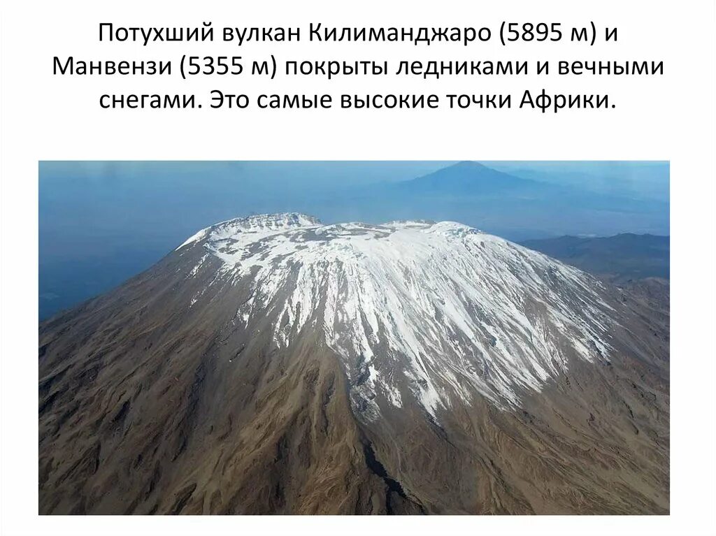 Наибольшая высота над уровнем моря вулкан. Потухший вулкан килиманджаро. килиманджаро вулкан кратер.